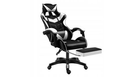 Fotel gamingowy Cerlo Fox 8 czarno-biały
