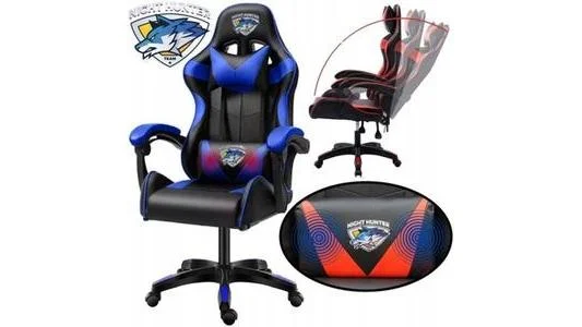 Fotel gamingowy Cerlo Fox 7 czarno-niebieski