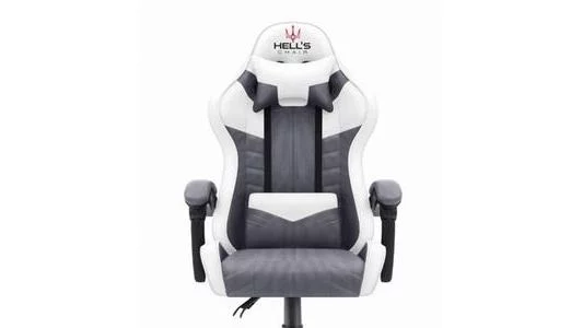 Fotel gamingowy Hells Chair HC-1004 biało-szary