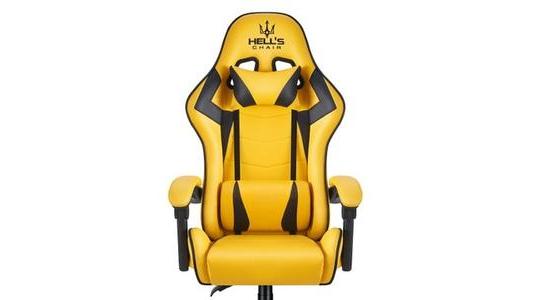 Fotel gamingowy Hells Chair HC-1007 czarno-żółty