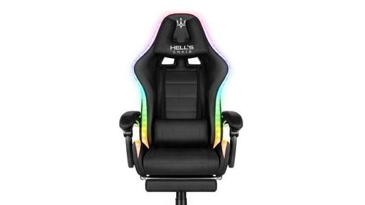 Fotel gamingowy Hells Chair HC-1039 RGB LED czarny