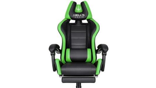 Fotel gamingowy Hells Chair HC-1039 czarno-zielony