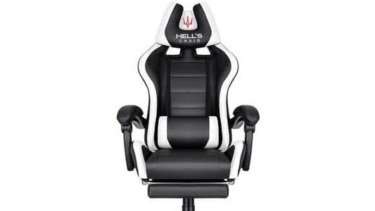 Fotel gamingowy Hells Chair HC-1039 czarno-biały