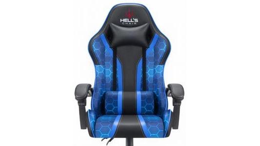 Fotel gamingowy Hells Chair HC Hexagon czarno-niebieski