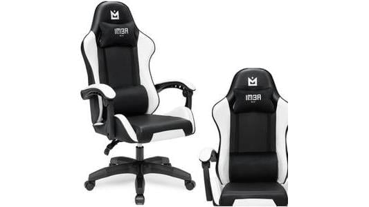 Fotel gamingowy IMBA Seat Strider czarno-biały
