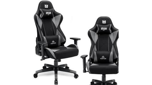 Fotel gamingowy IMBA Seat Hunter czarno-szary