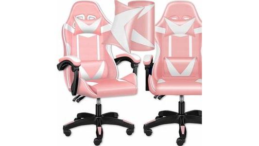 Fotel gamingowy Memfis LC04 różowy