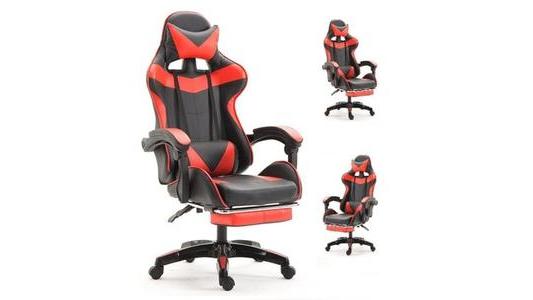 Fotel gamingowy Plusgum TS-046A czarno-czerwony