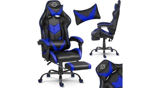Fotel gamingowy Sofotel Cerber niebiesko-czarny