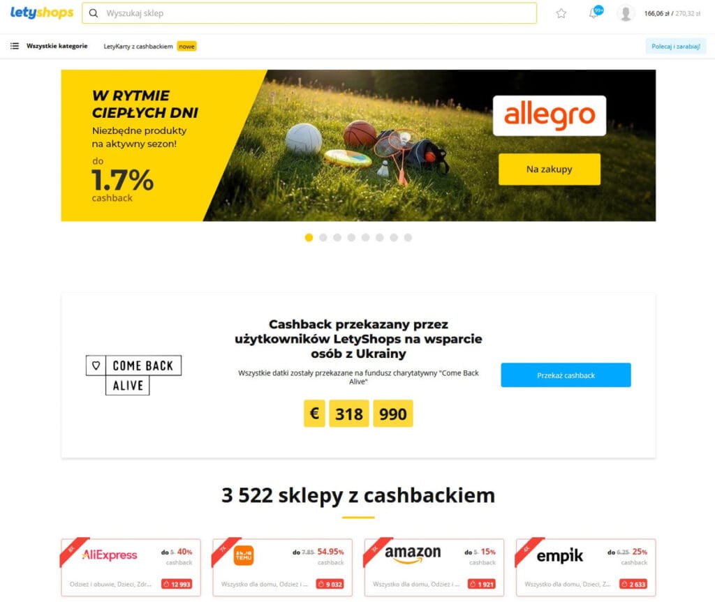 Cashback LetyShops